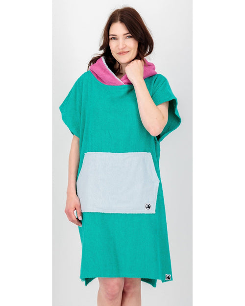 DEPROC ACTIVE Badeponcho PONCHINO HALIFAX WOMEN Türkis