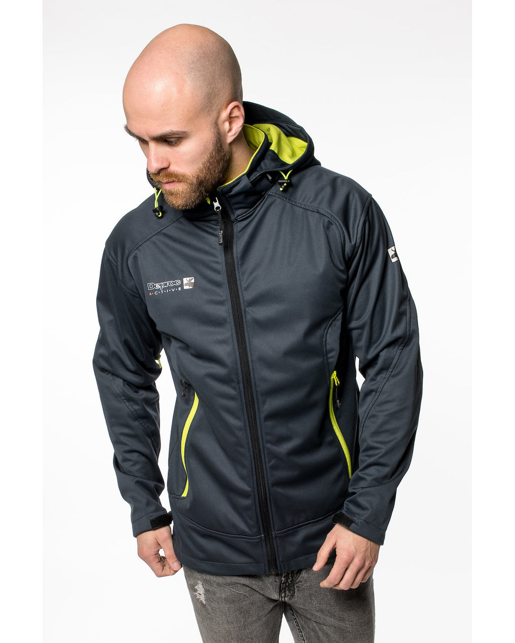 DEPROC Softshelljacke Herren DOWNTON PEAK Men mit abnehmbarer Kapuze