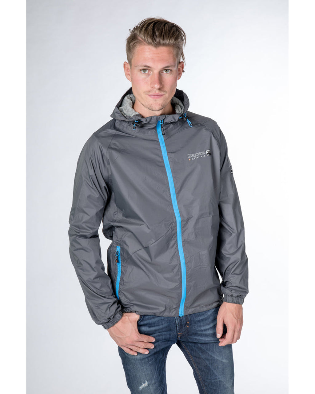 DEPROC Rain Jacket Men CHESTER Darkgrey