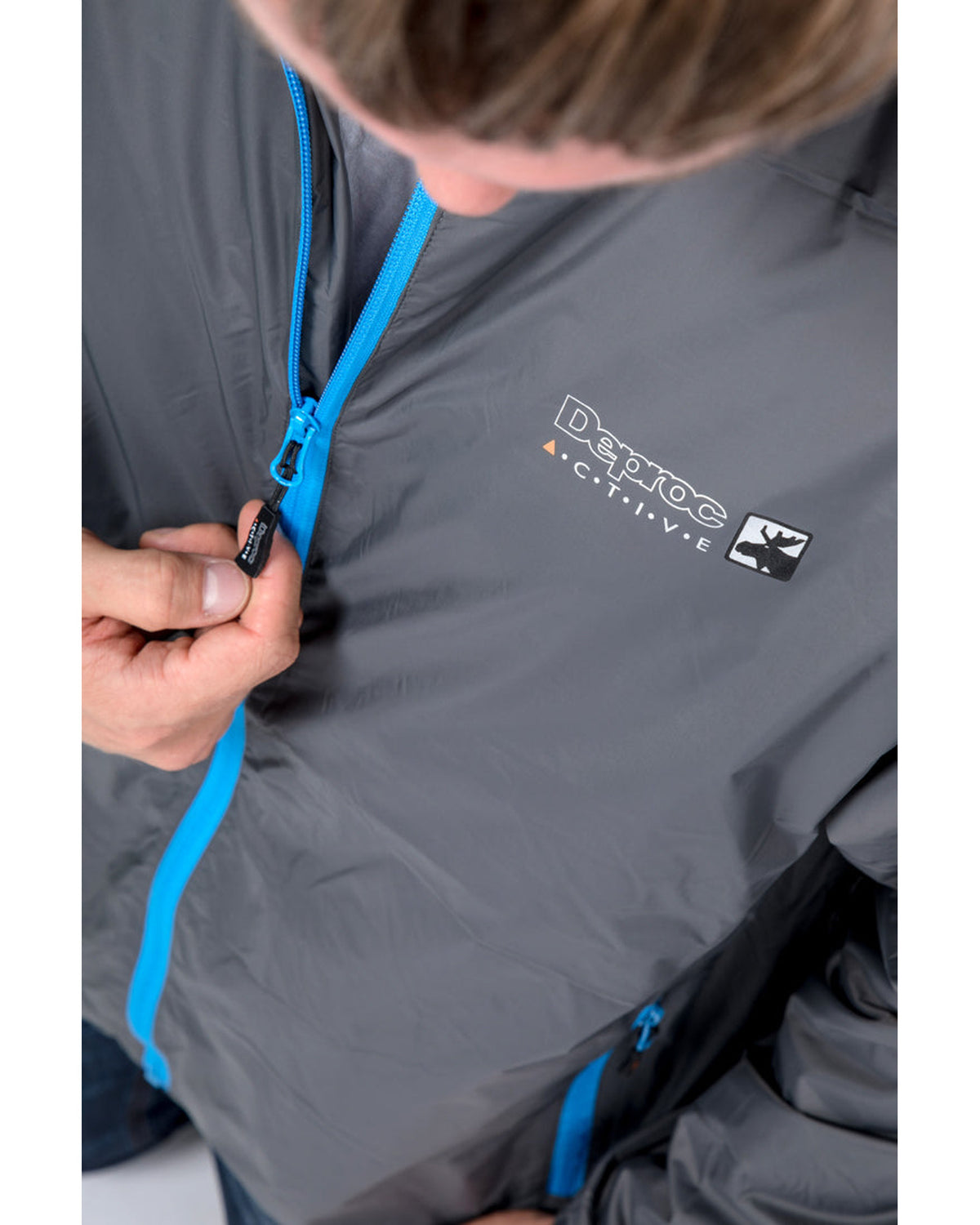 DEPROC Rain Jacket Men CHESTER Darkgrey