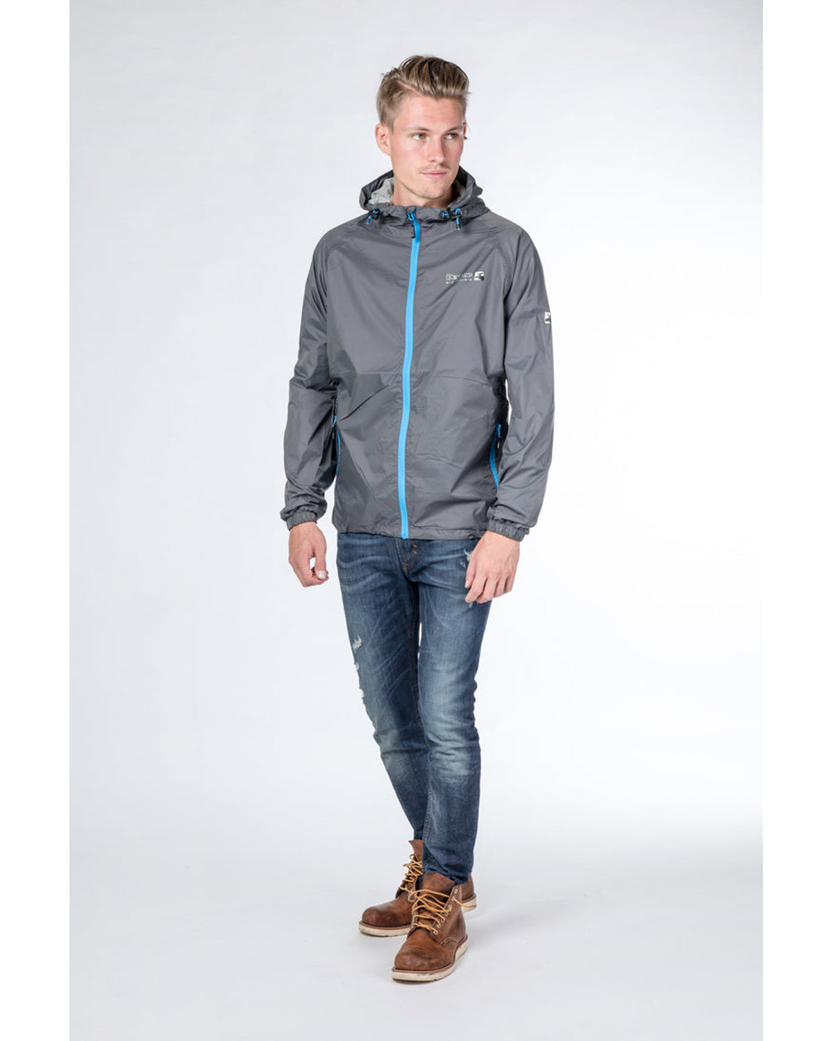 DEPROC Rain Jacket Men CHESTER Darkgrey