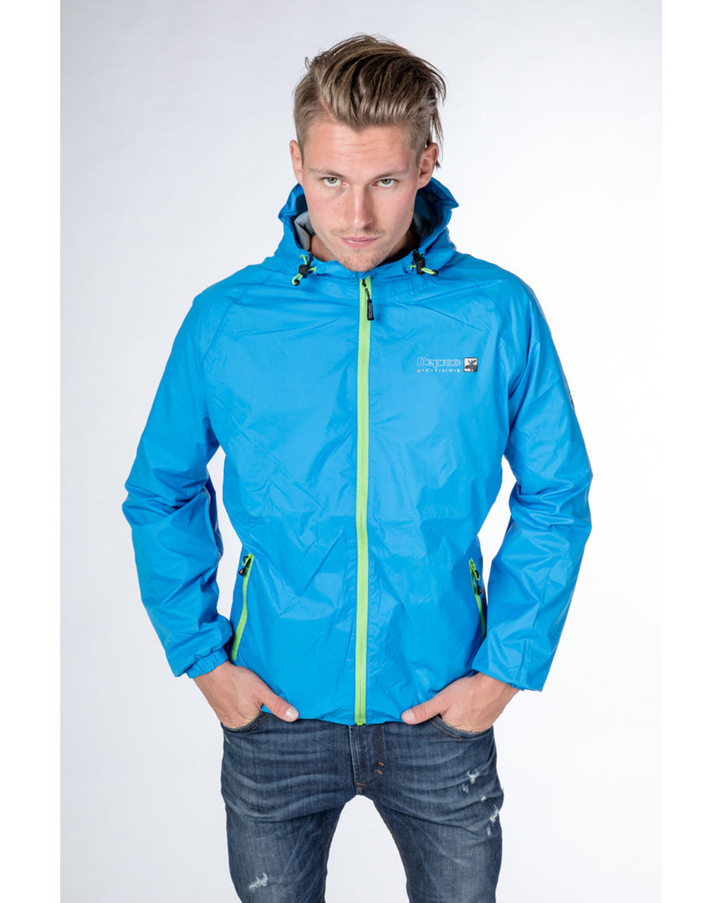 DEPROC Rain Jacket Men CHESTER Blue