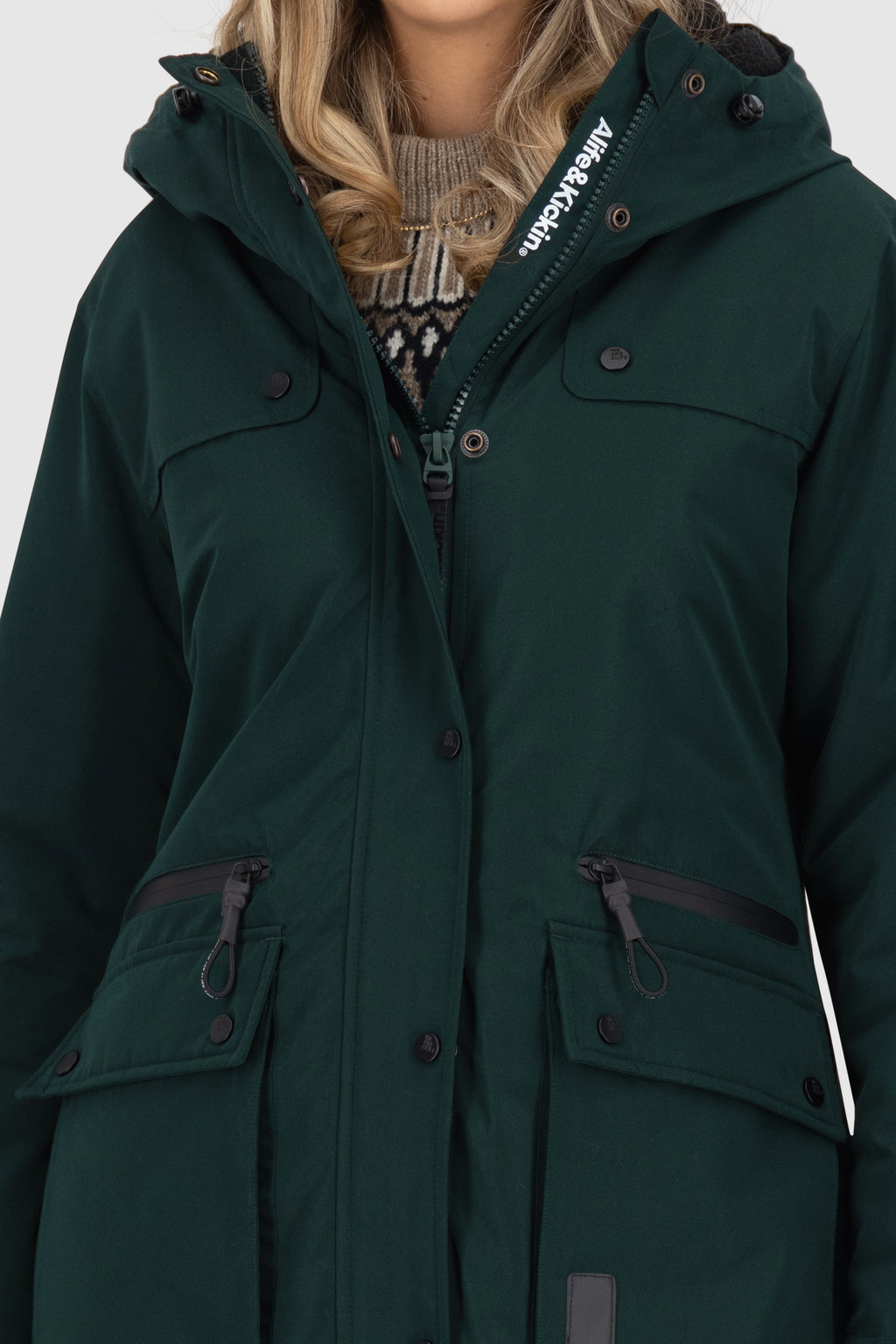 ALIFE & KICKIN Damen Parka CharlottAK dark forest - 4
