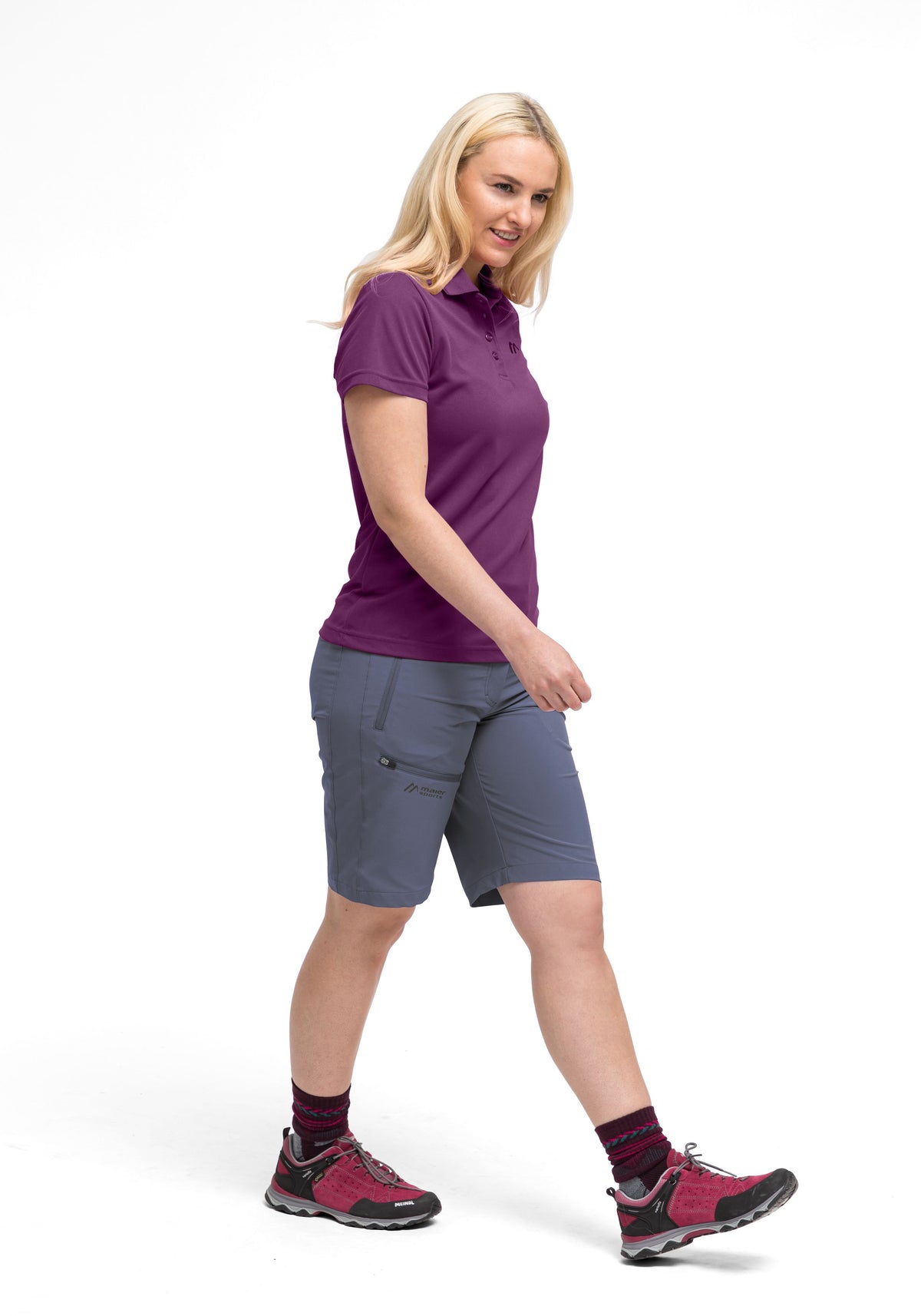 Maier Sports Ulrike Polo Damen bruised boysenberry - 6