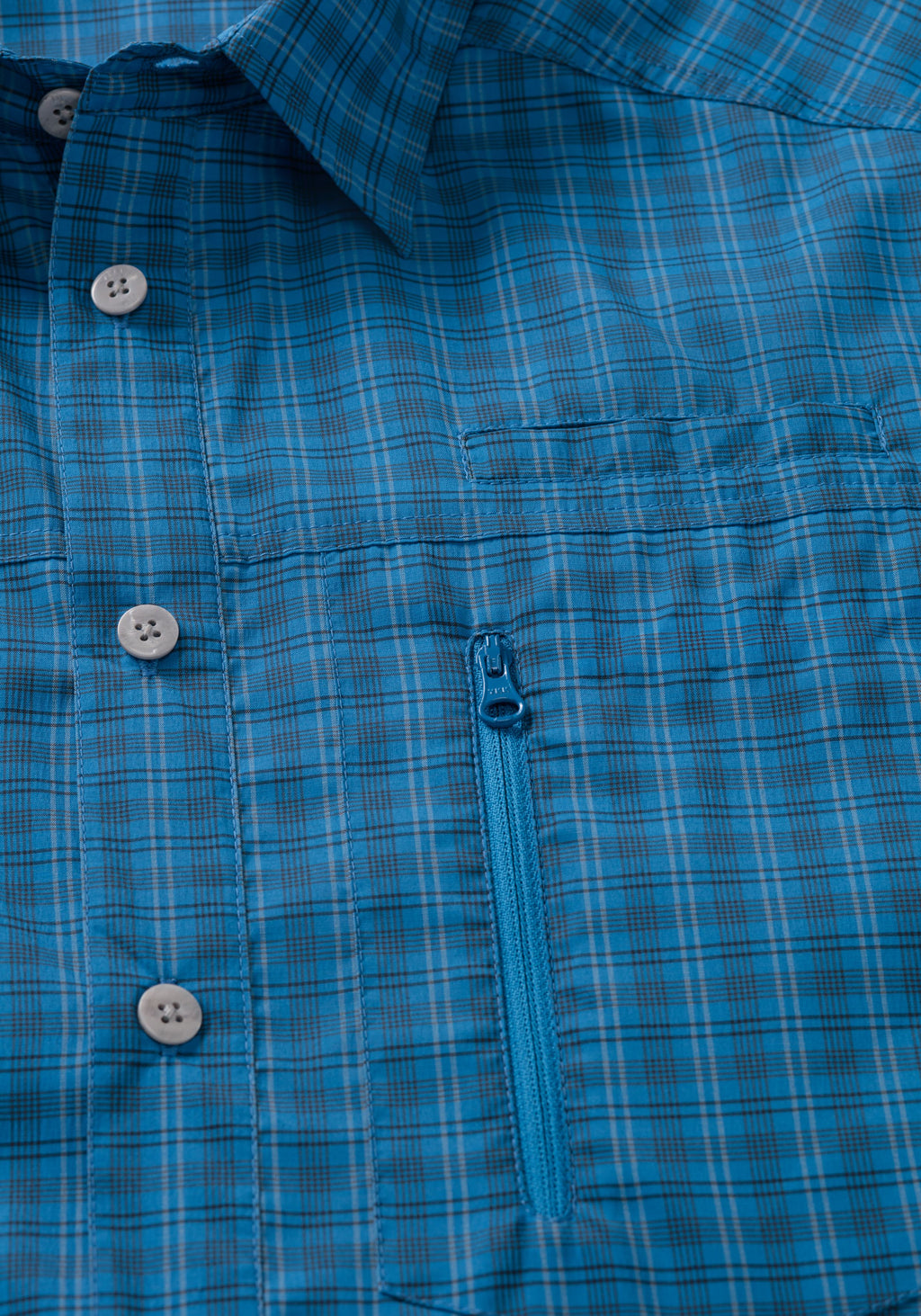 Maier Sports Mats S/S  – blue check