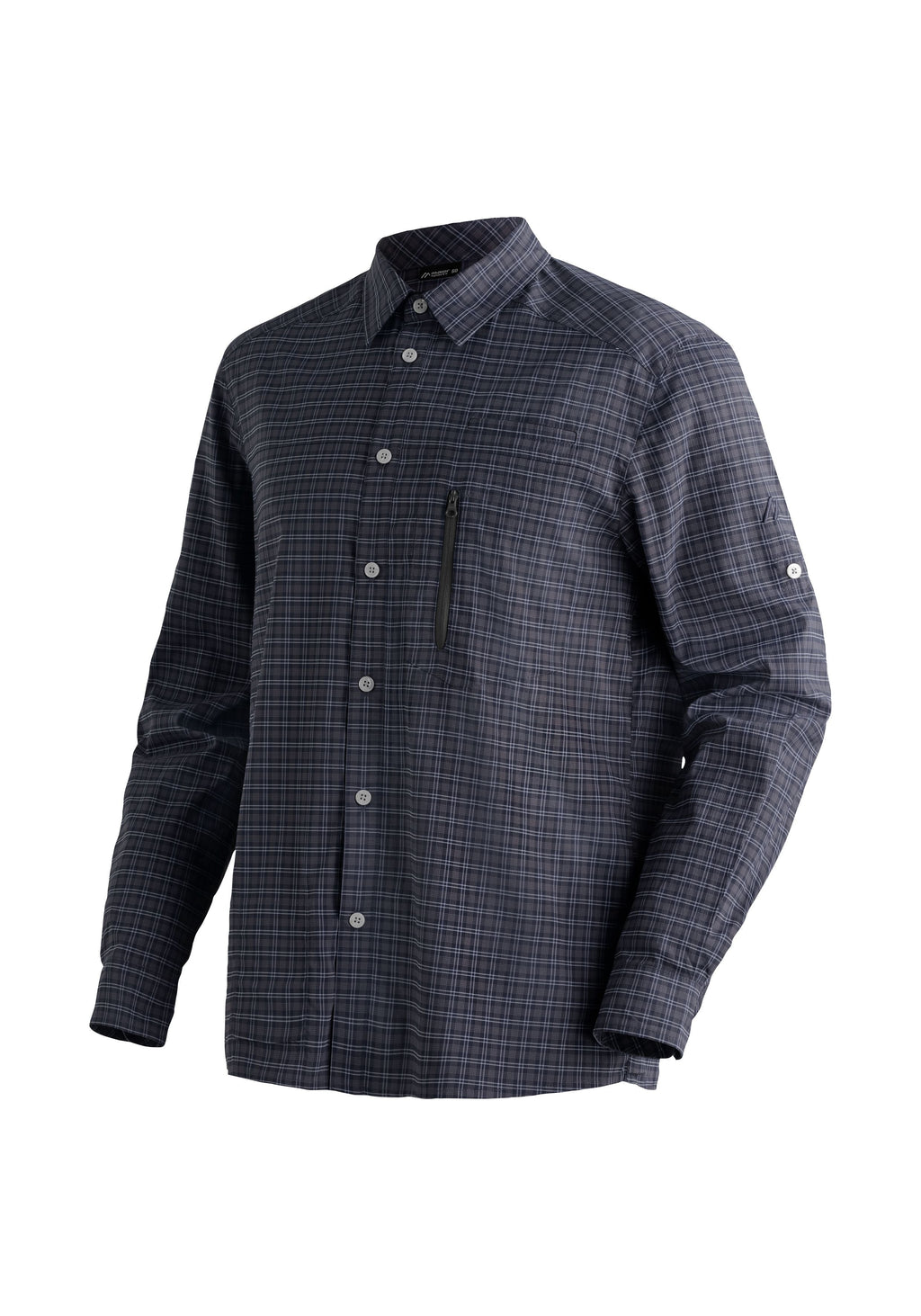 Maier Sports Mats L/S  – grey check