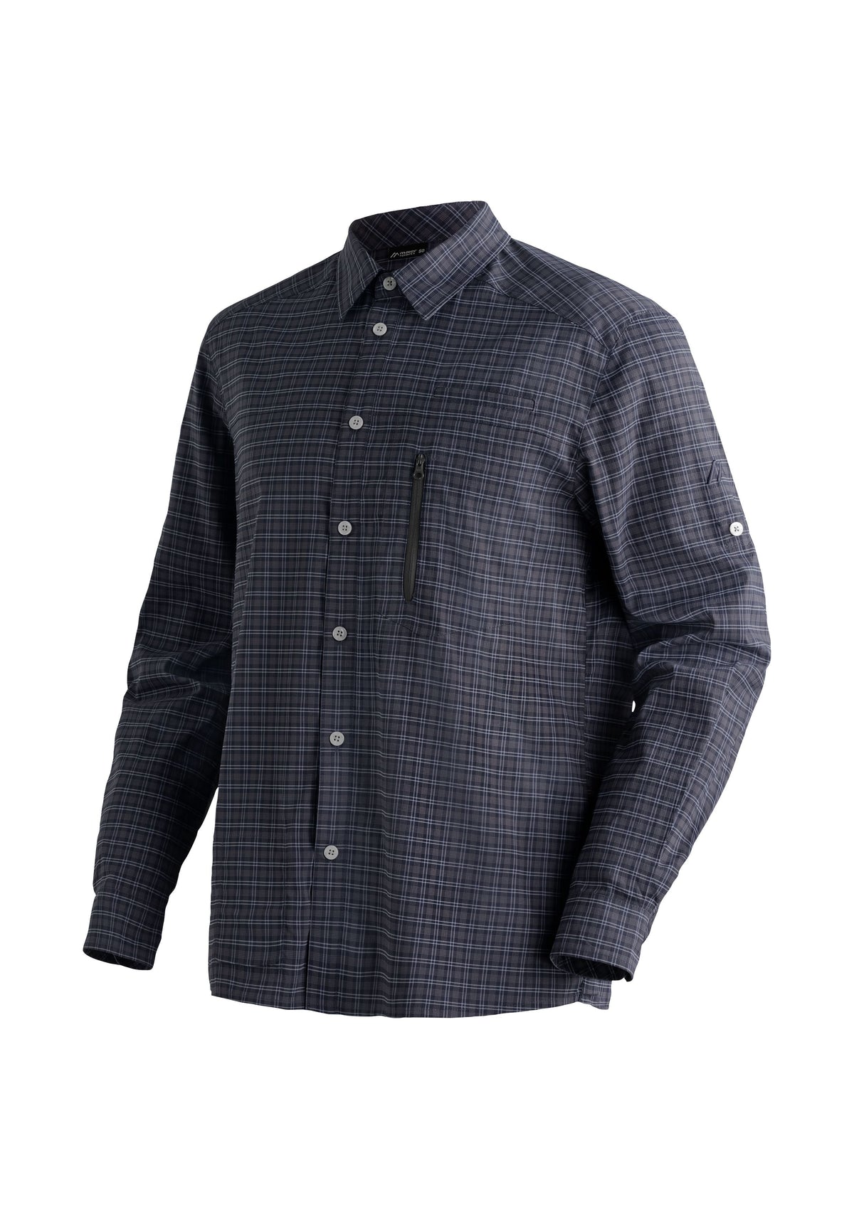 Maier Sports Mats L/S  – grey check