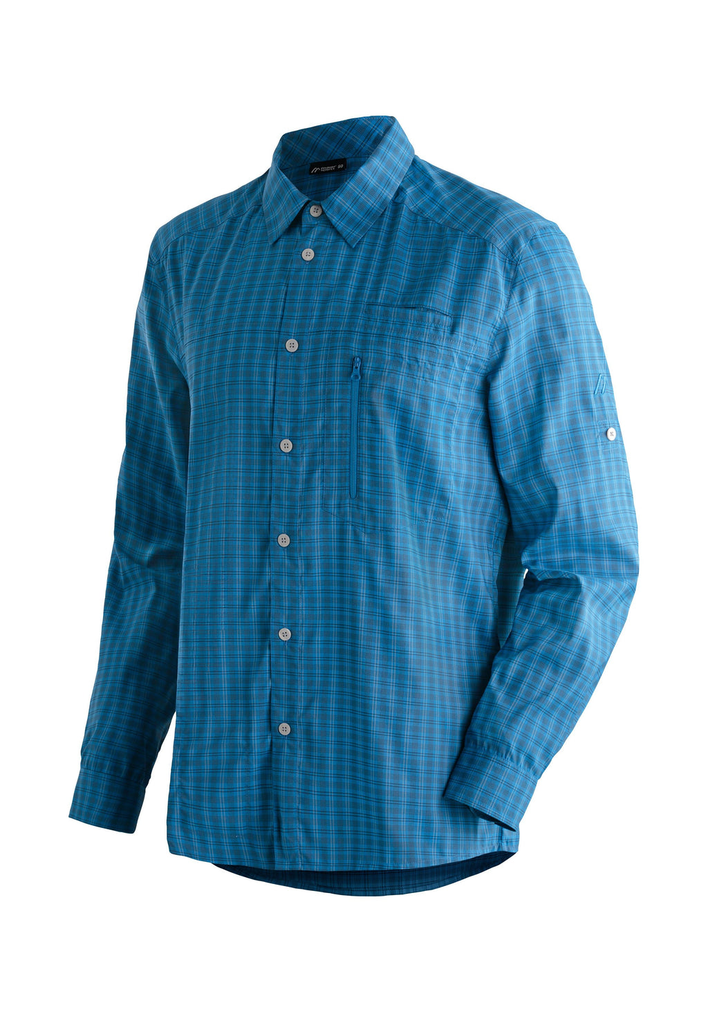 Maier Sports Mats L/S  – blue check