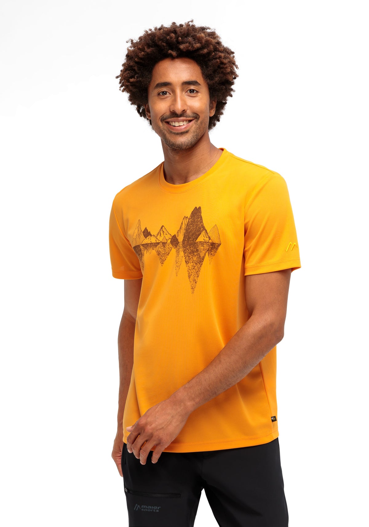 Maier Sports Tilia Pique M Funktionsshirt Herren orange glow - 4