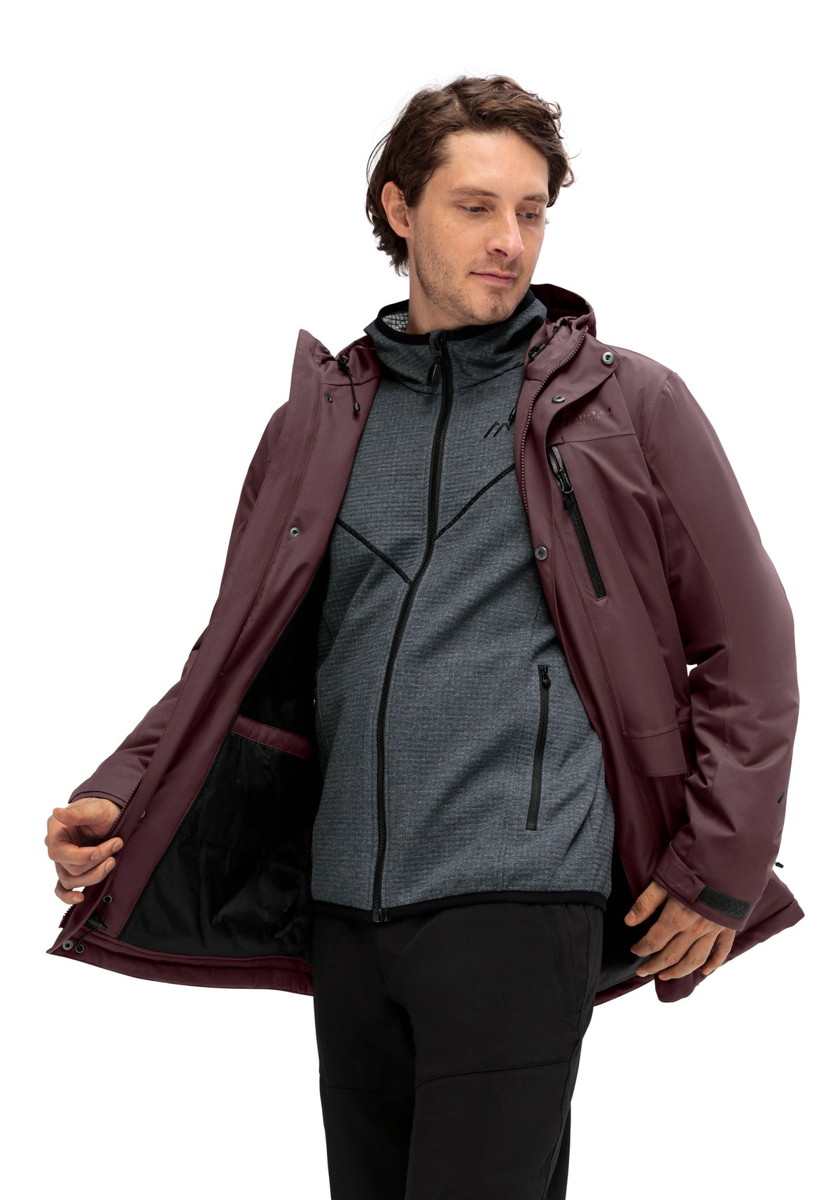 Maier Sports Peyor long Outdoorjacke Herren black/graphite - 4