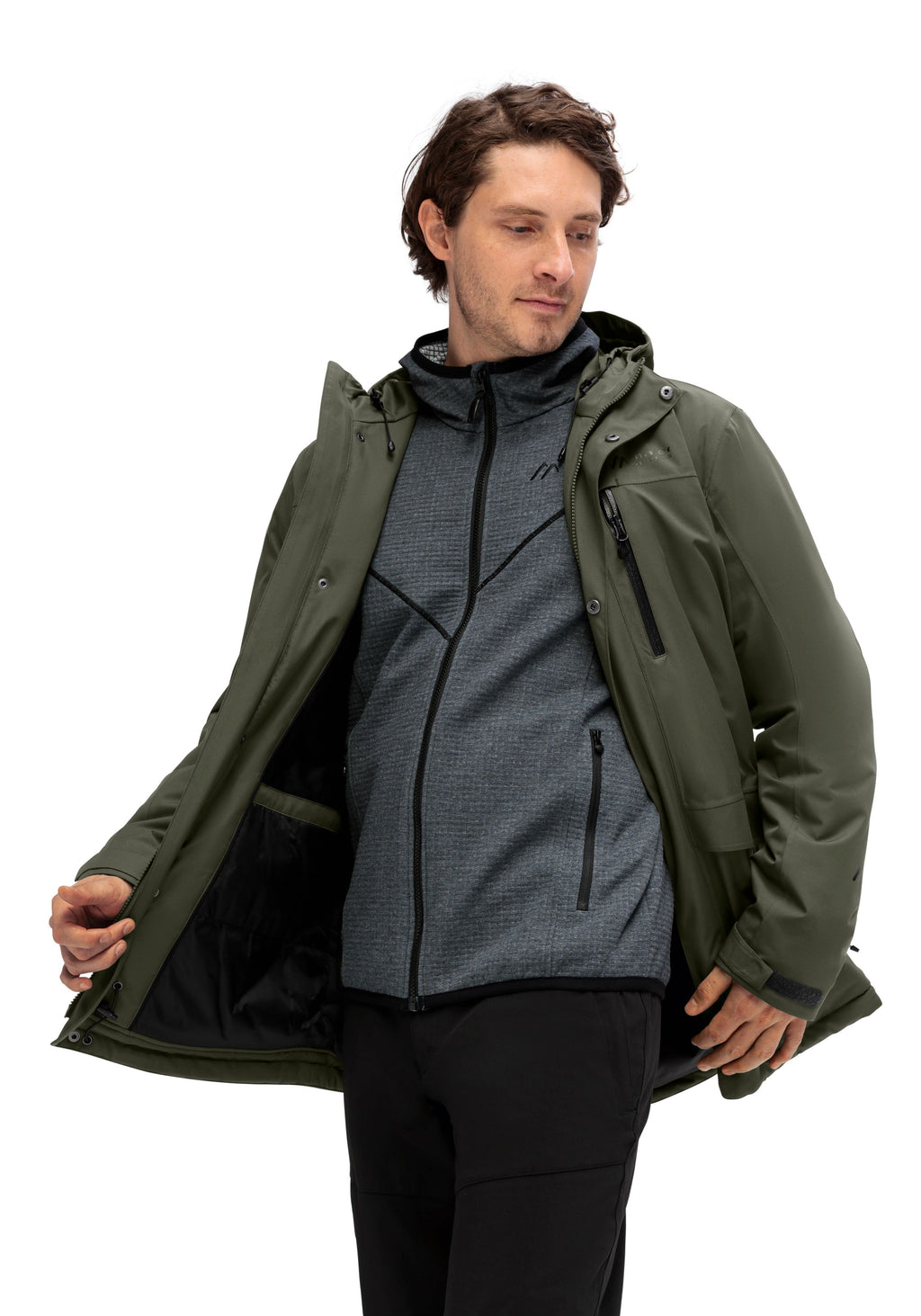 Maier Sports Peyor long Outdoorjacke Herren green goose - 4