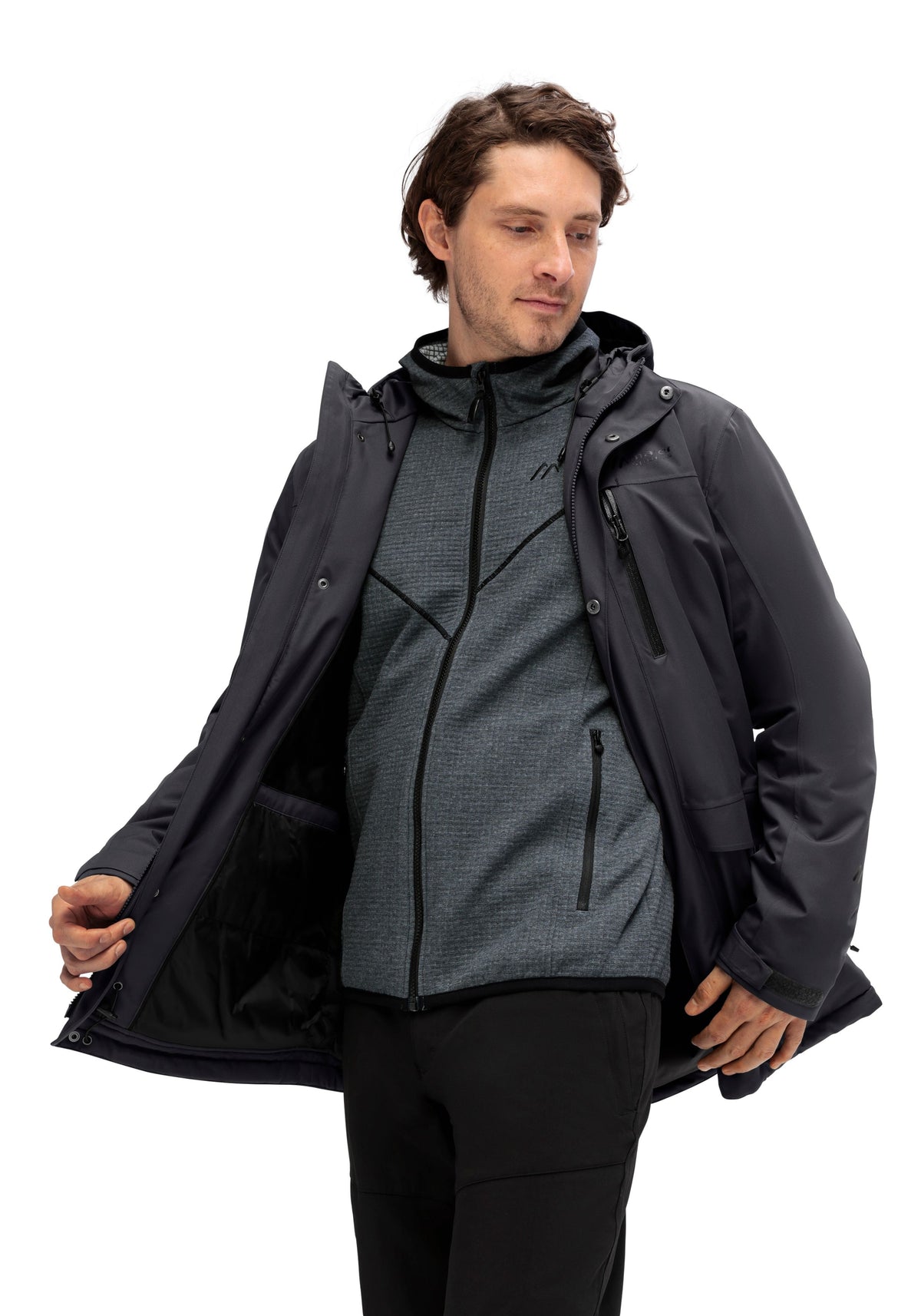 Maier Sports Peyor long Outdoorjacke Herren ash - 4