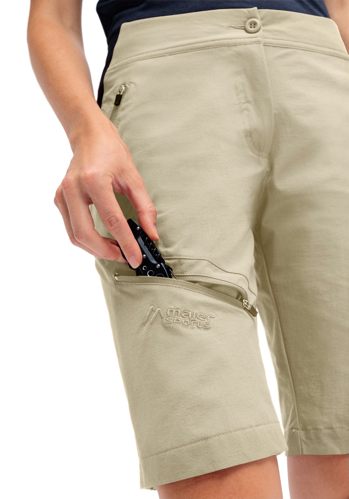Maier Sports Inara Short Vario  – brown rice