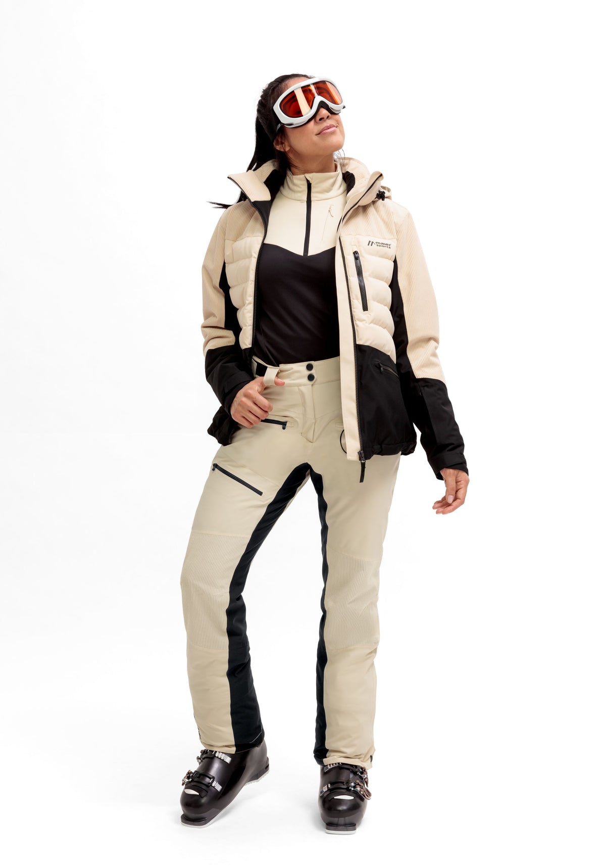 Maier Sports Whiteglam Pants W Skihose Damen muslin/black - 8