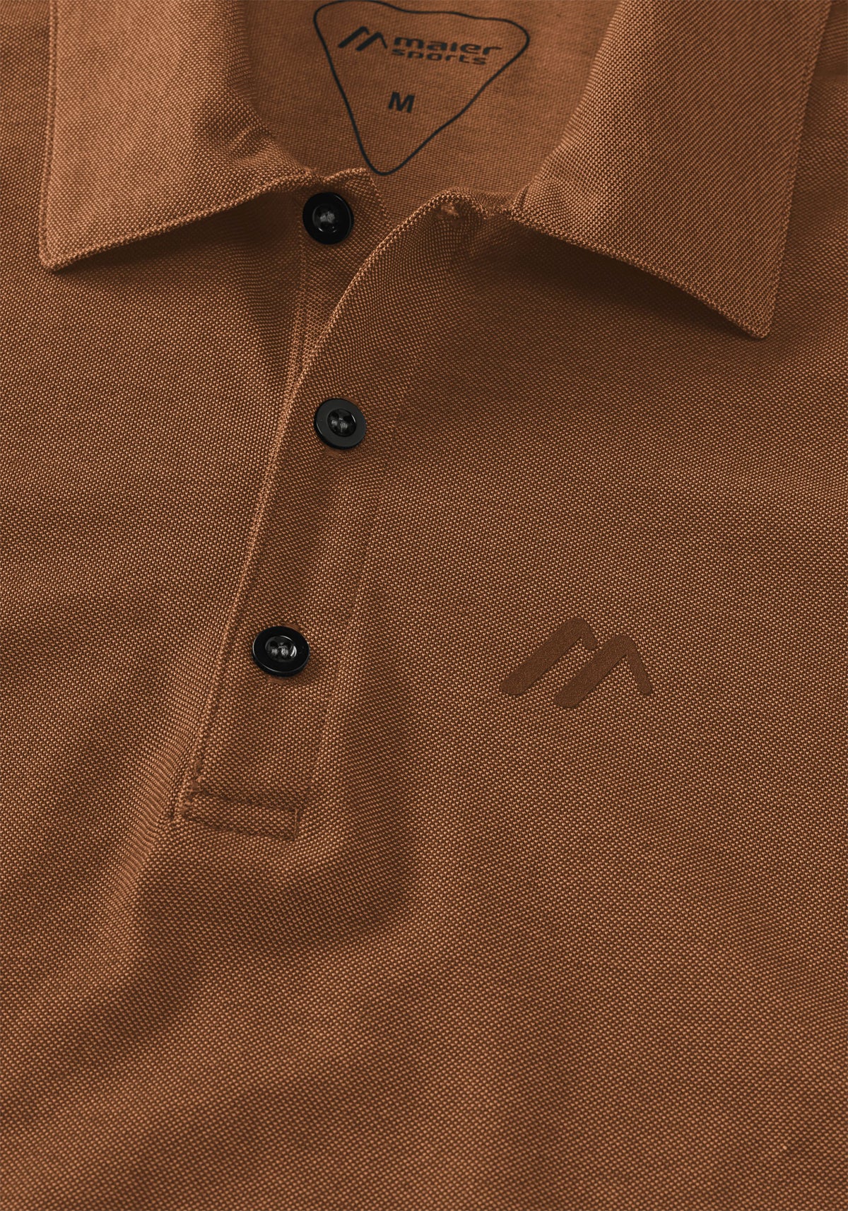 Maier Sports Long Pique Polo M Poloshirt Herren rustic amber - 2