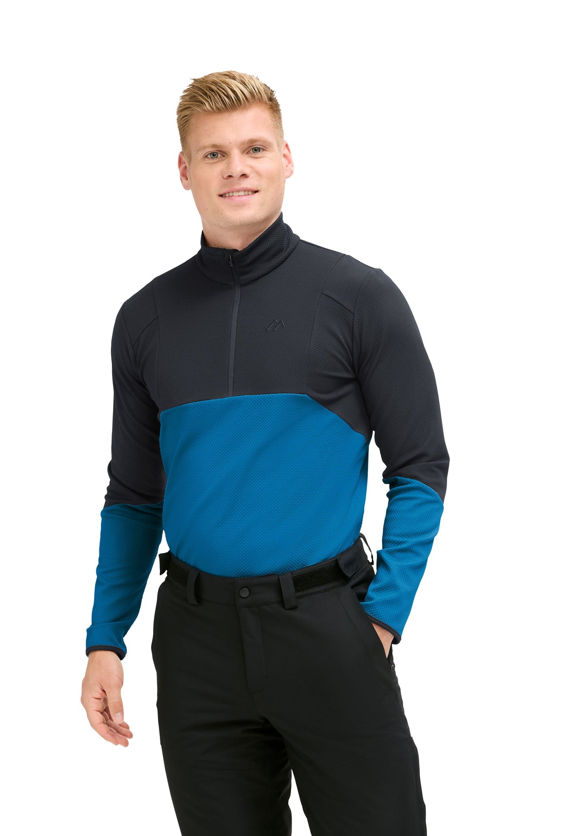 Maier Sports Lipno HZ M Midlayer Herren black/imperial bl - 4
