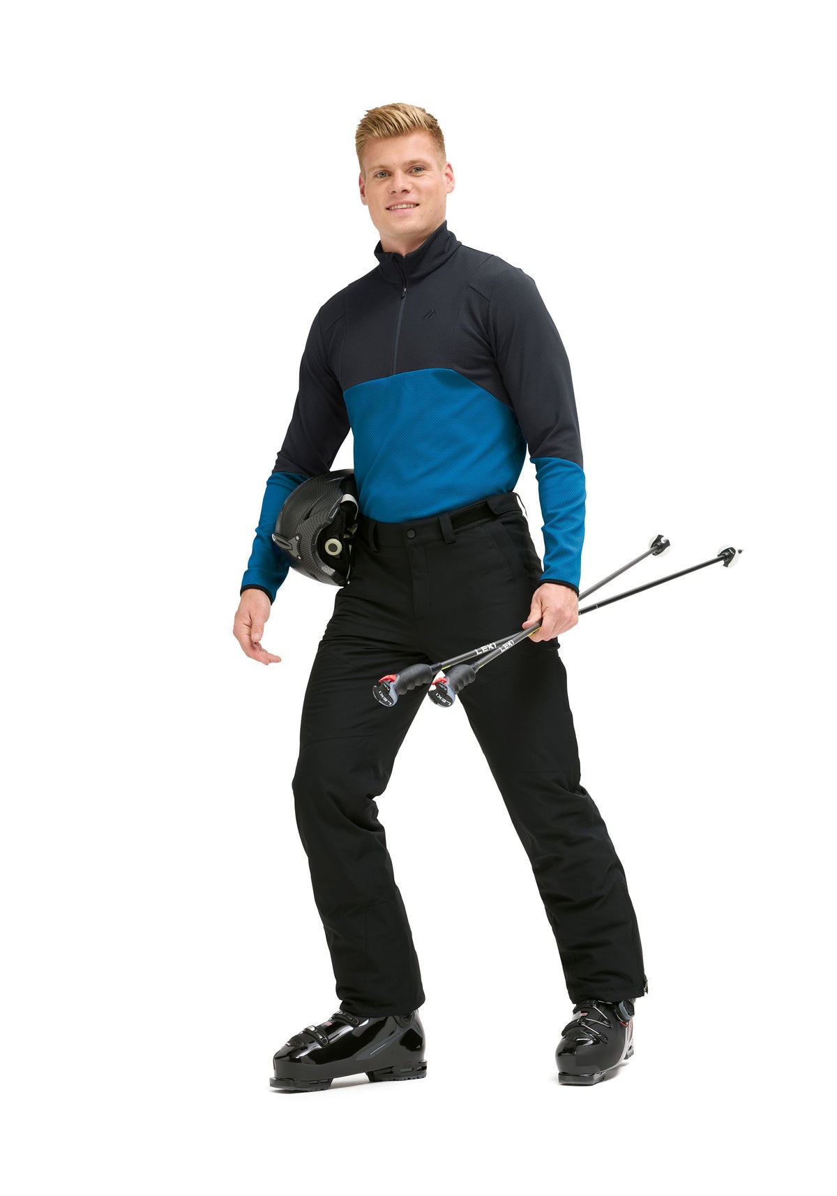 Maier Sports Lipno HZ M Midlayer Herren black/imperial bl - 6