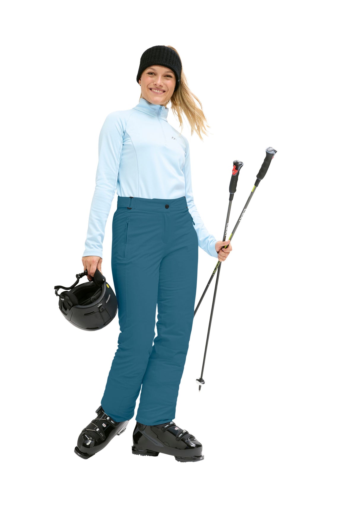 Maier Sports Vroni slim 2.1 Skihose Damen blue sea turtle - 7
