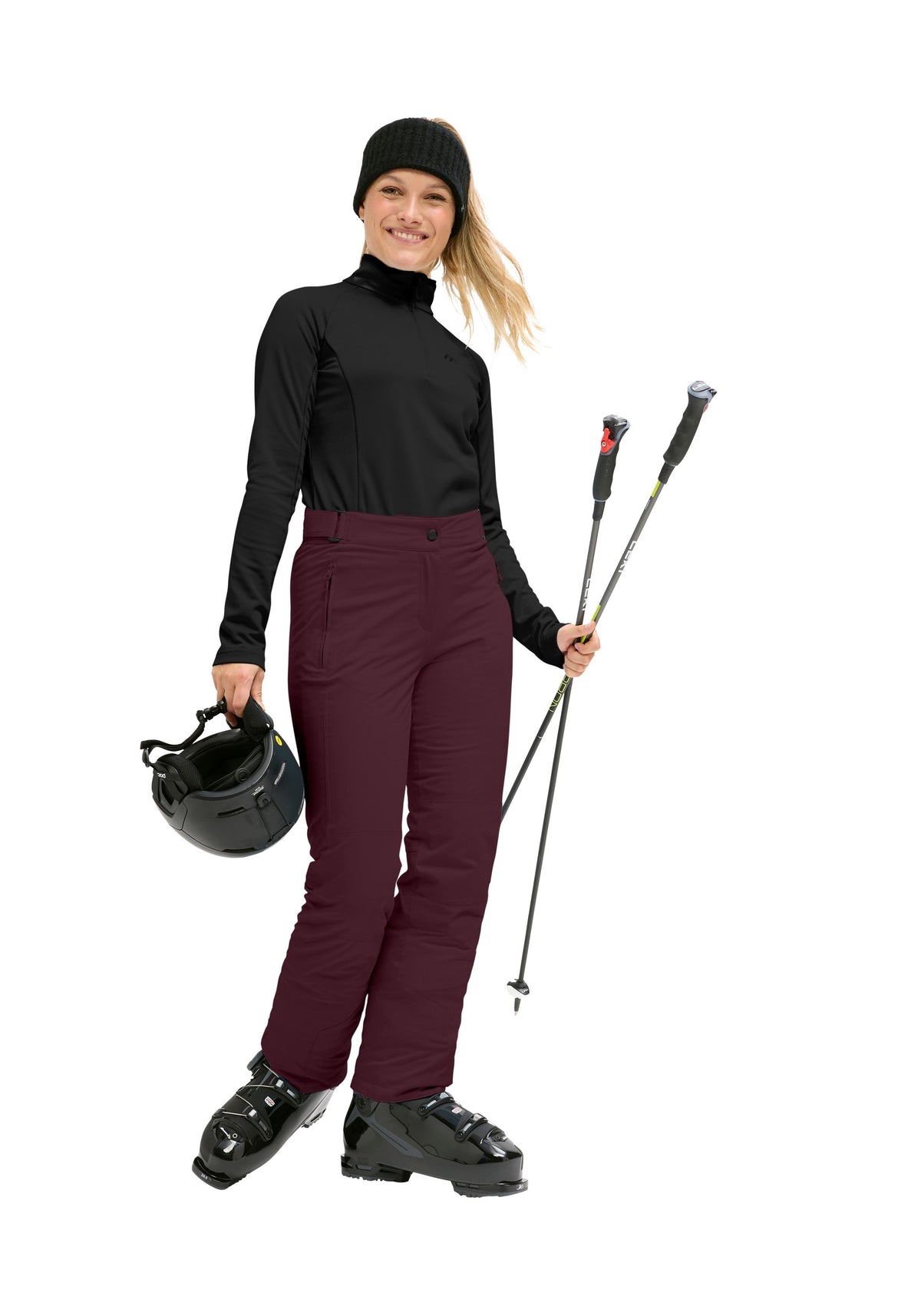 Maier Sports Vroni slim 2.1 Skihose Damen ash - 7