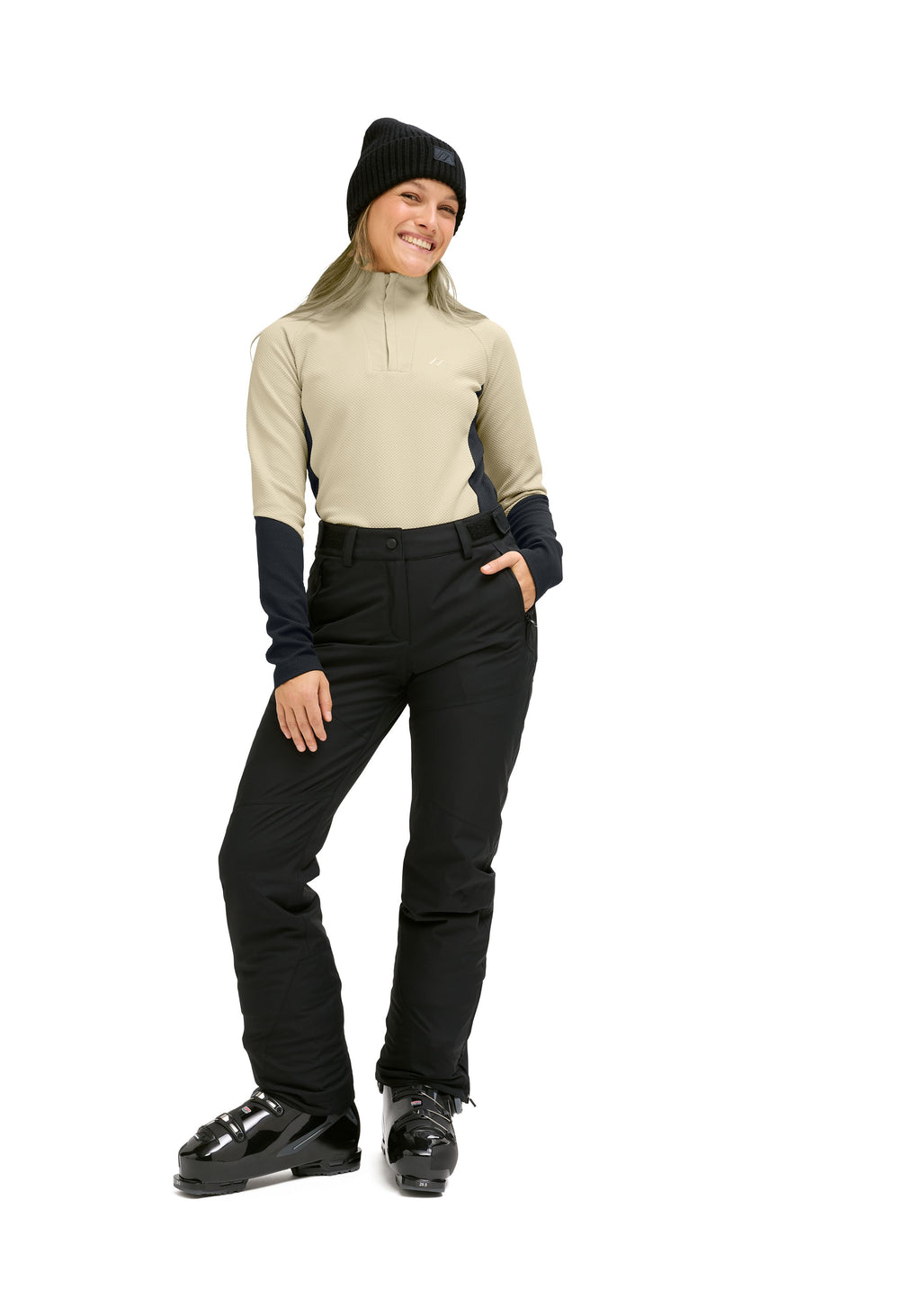 Maier Sports Rogla HZ W Midlayer Damen muslin/black - 6