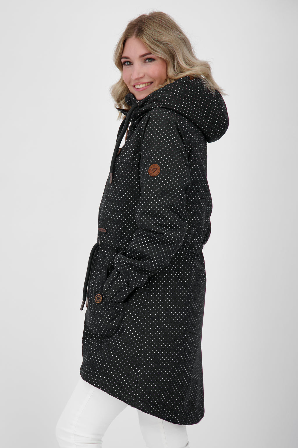 ALIFE & KICKIN Damen Parka CharlotteAK gepunktet Schwarz gepunktet (moonless dots) - 2