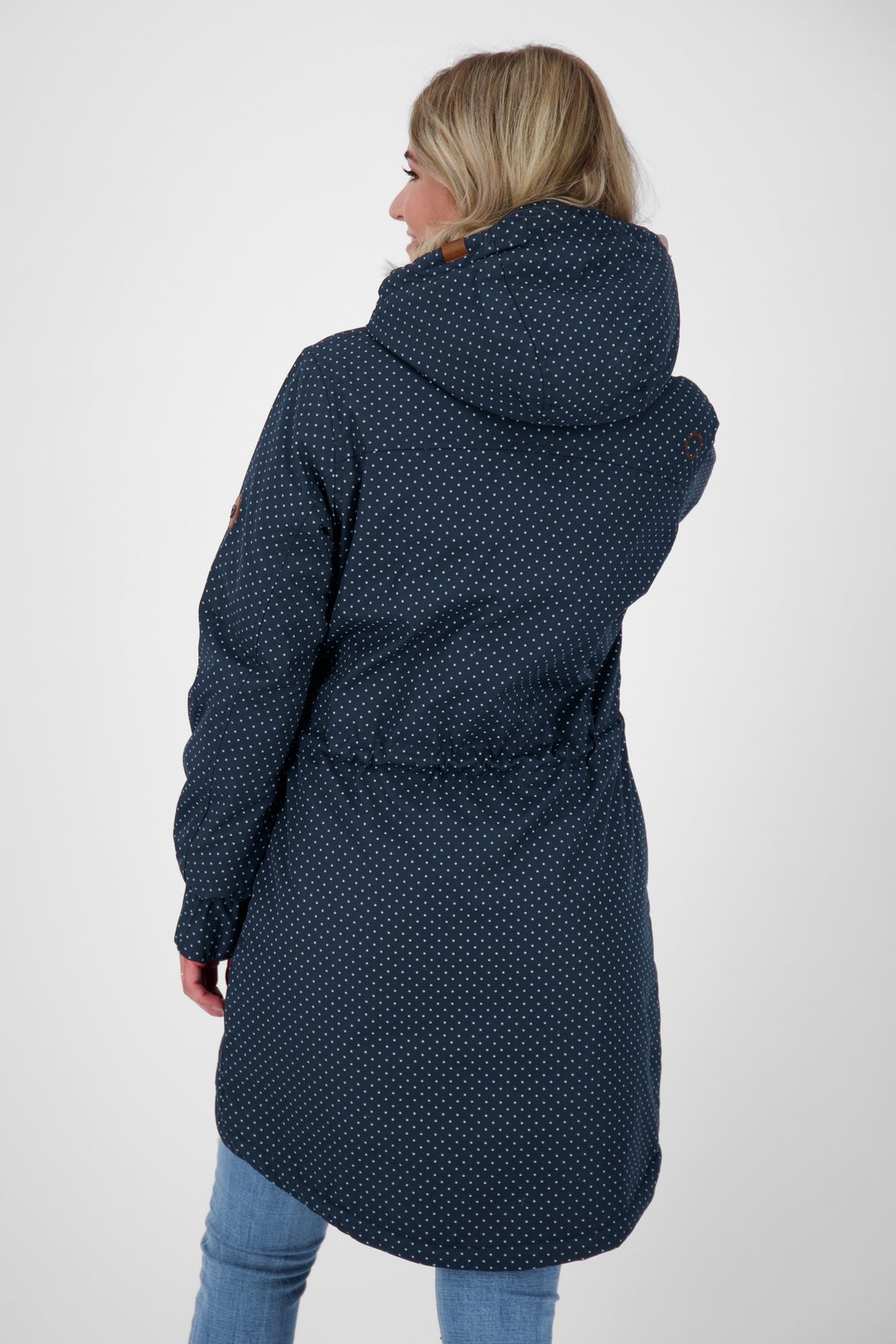 ALIFE & KICKIN Damen Parka CharlotteAK gepunktet Marine gepunktet (marine dots) - 3