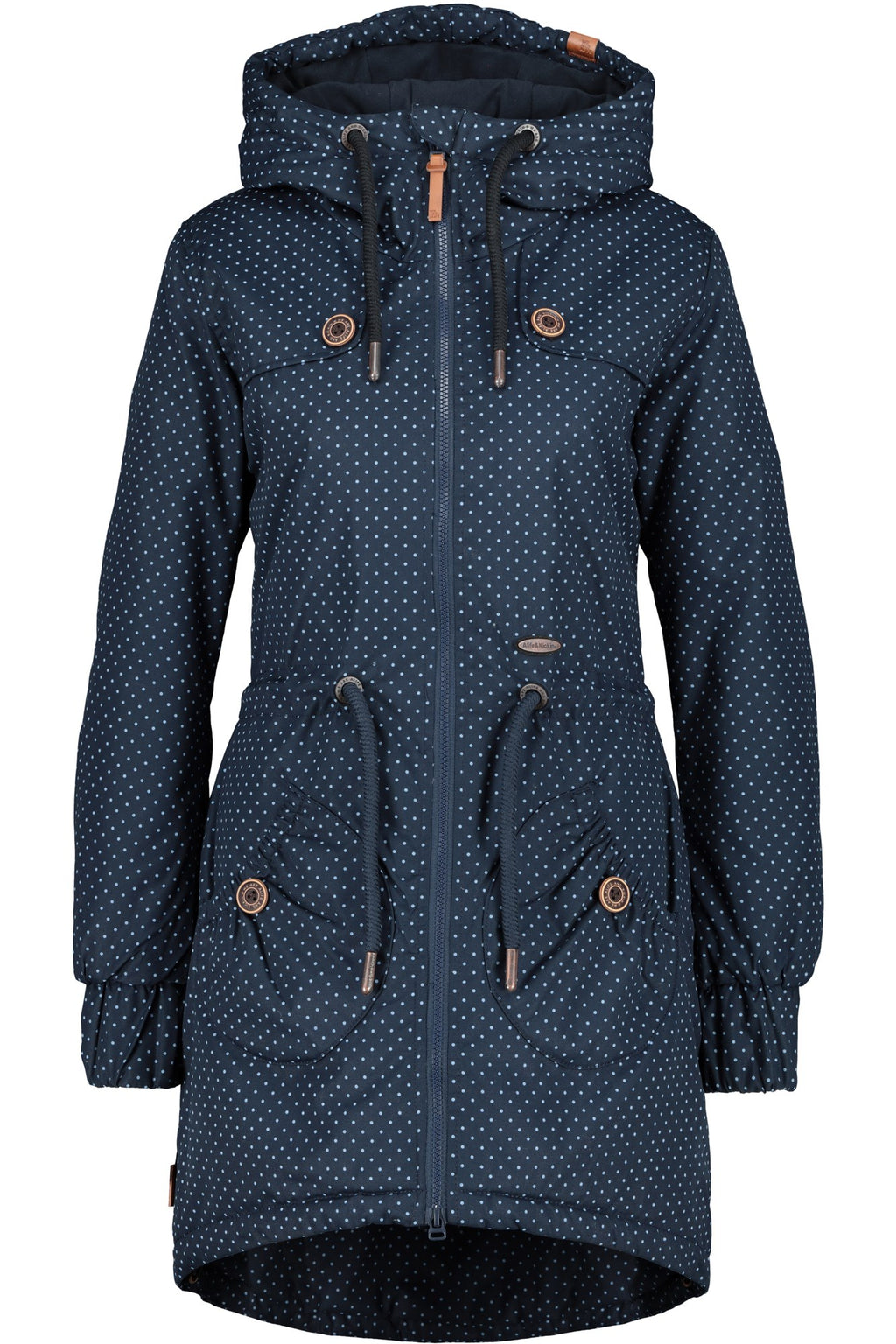 ALIFE & KICKIN Damen Parka CharlotteAK gepunktet Marine gepunktet (marine dots) - 6