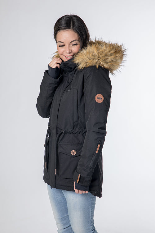CNSRD Damen Funktionsparka Abbey Flora Black
