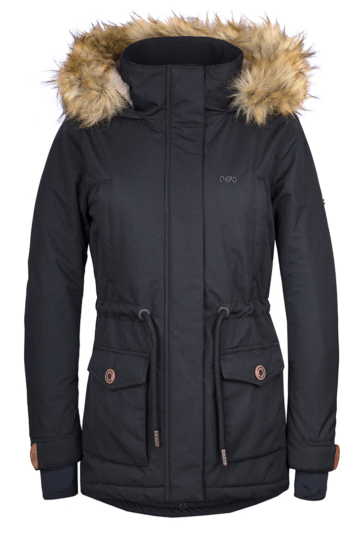 CNSRD Damen Funktionsparka Abbey Flora Black