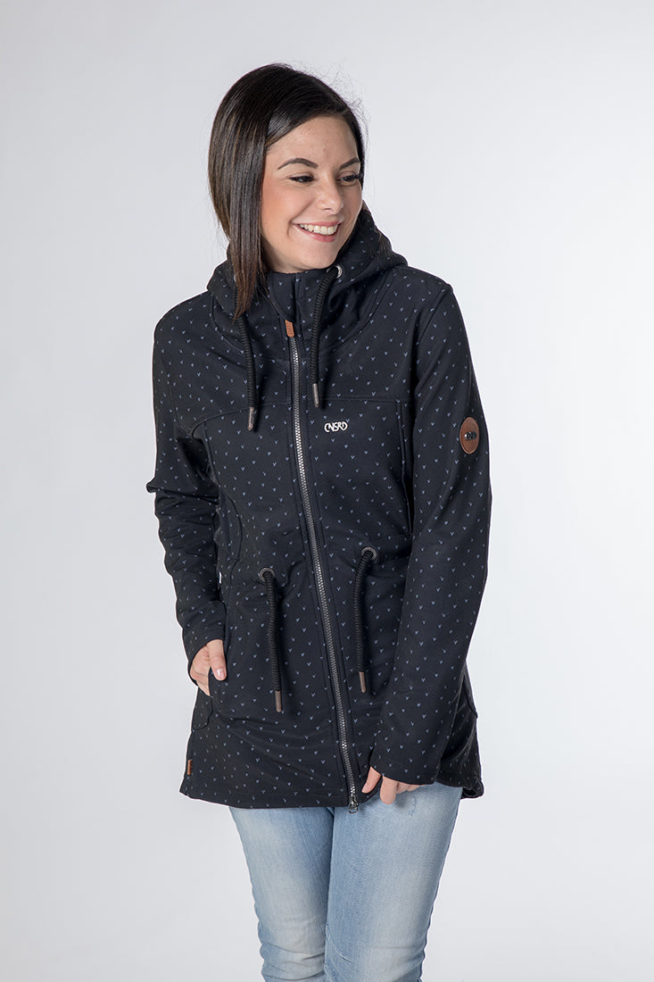 CNSRD Damen Softshellparka Charlotte D Black print