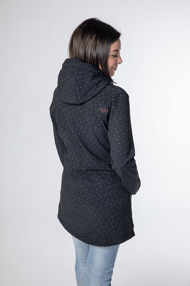 CNSRD Damen Softshellparka Charlotte D Black print