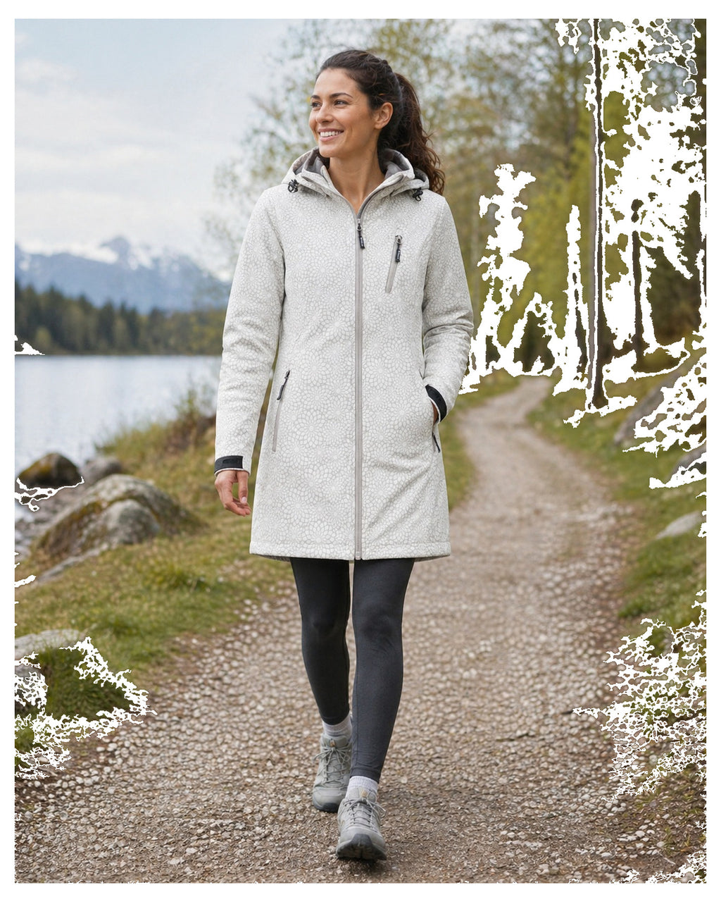 DEPROC Softshellmantel SHELBY X LONG WMN Weiß