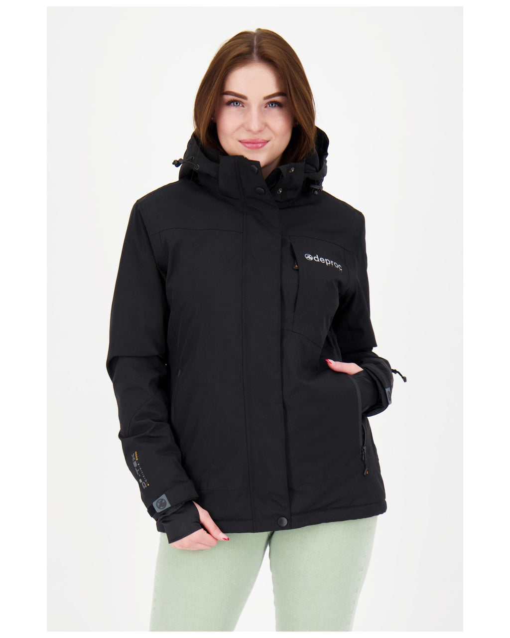 DEPROC Winterjacke MONTREAL LONG WMN Schwarz
