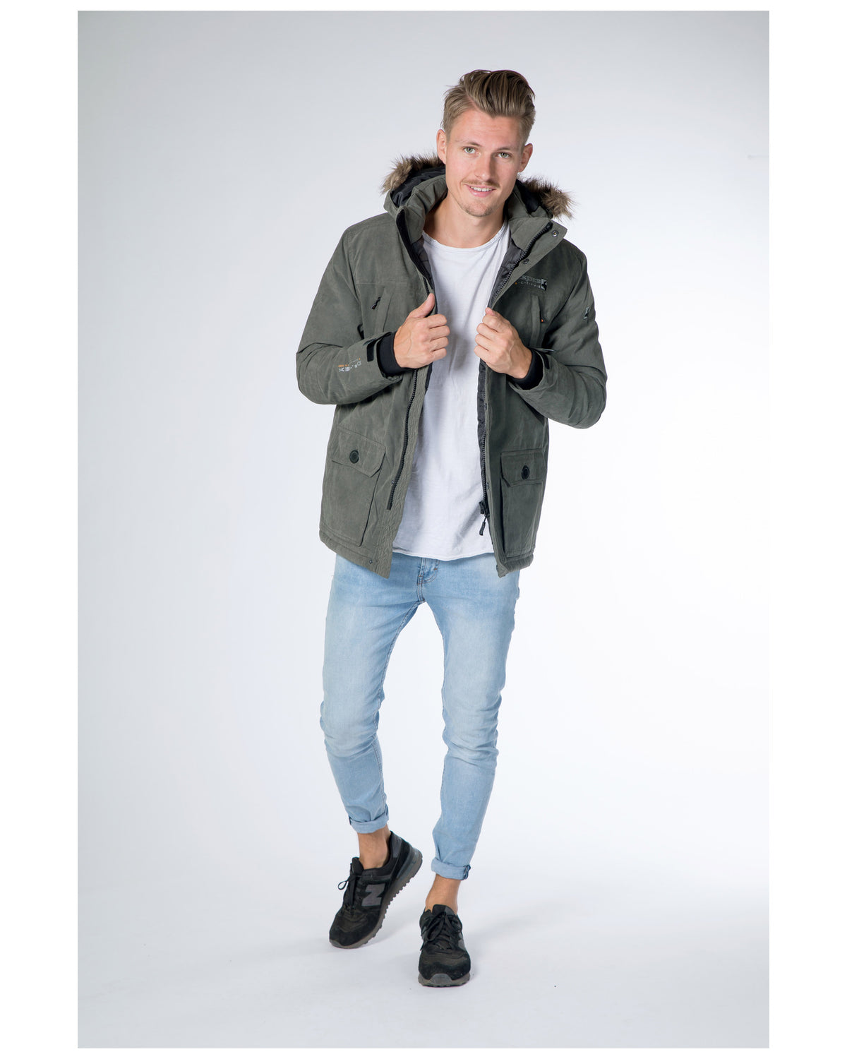 DEPROC Übergangsjacke & Outdoorjacke Herren ELLIOT MEN M - 6XL Foreststrickoptik