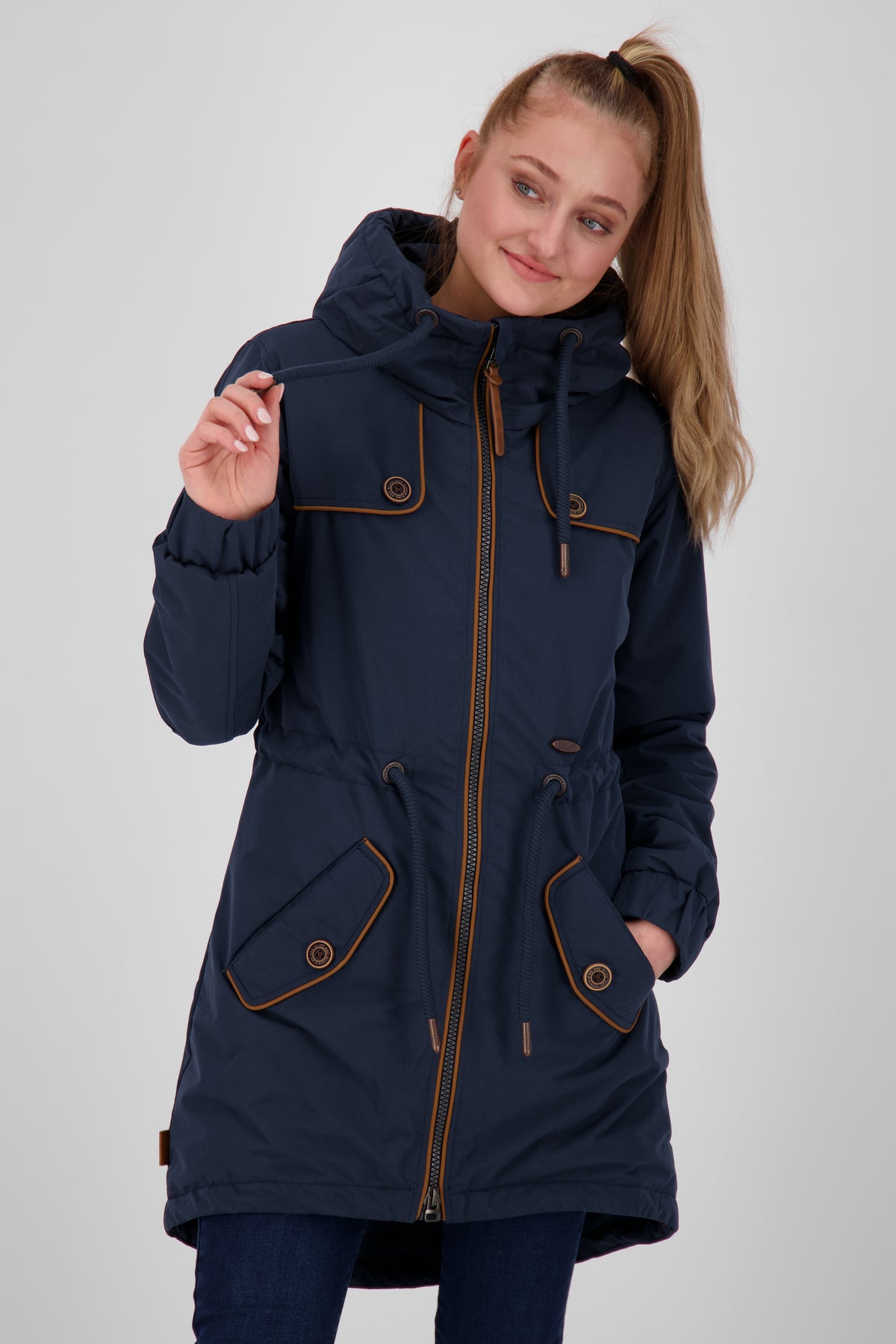 ALIFE & KICKIN Damen Parka Charlotte III Navy