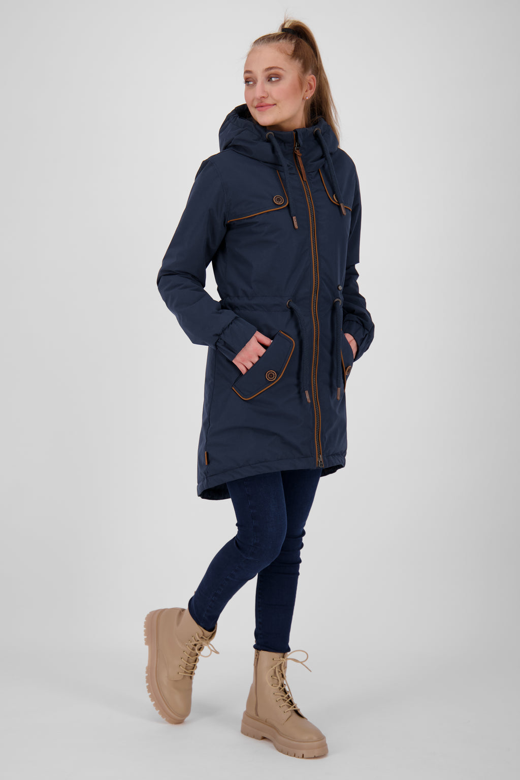 ALIFE & KICKIN Damen Parka Charlotte III Navy - 5