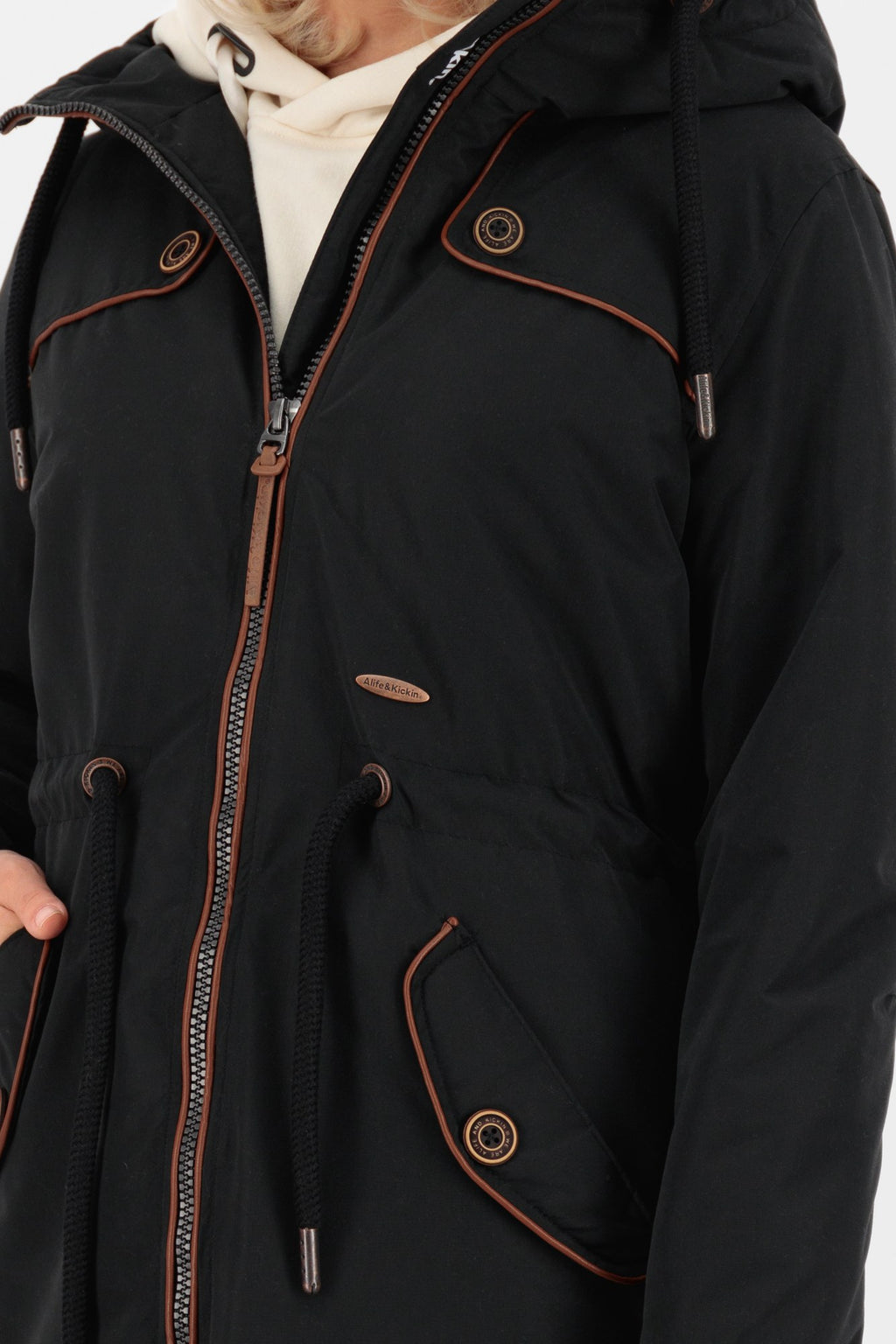 ALIFE & KICKIN Damen Parka Charlotte III Schwarz (black) - 4