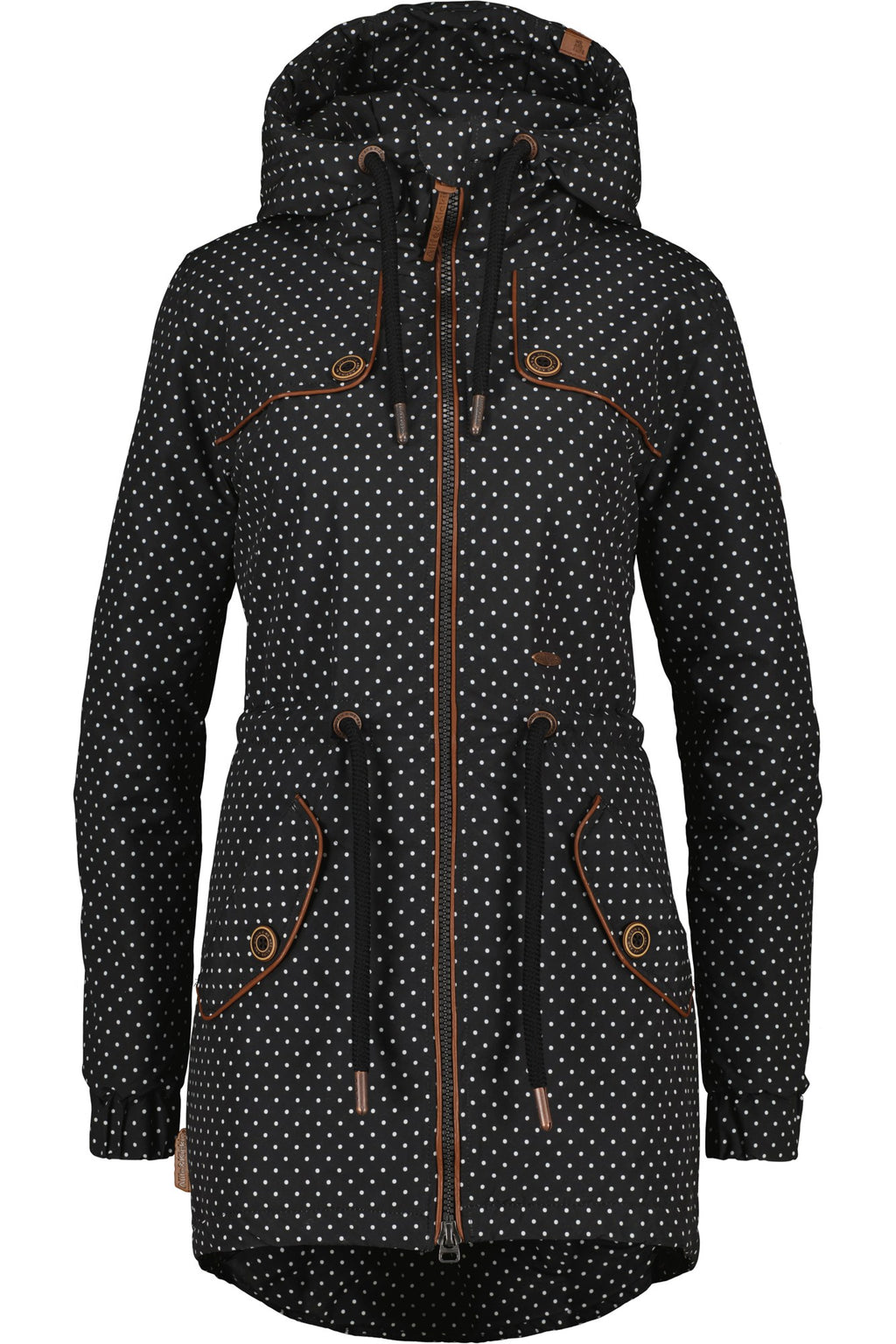 ALIFE & KICKIN Damen Parka Charlotte III Schwarz gepunktet (black dots) - 6