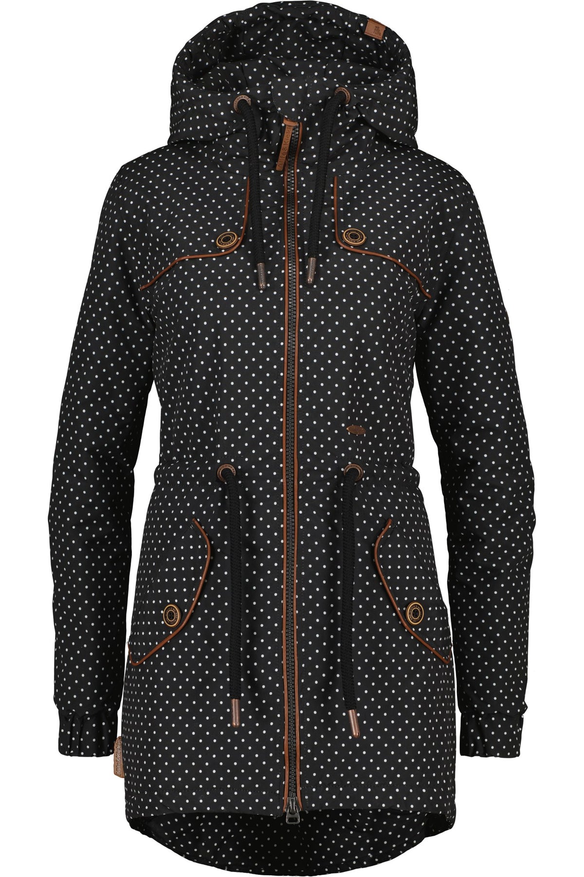 ALIFE & KICKIN Damen Parka Charlotte III Schwarz gepunktet (black dots) - 6