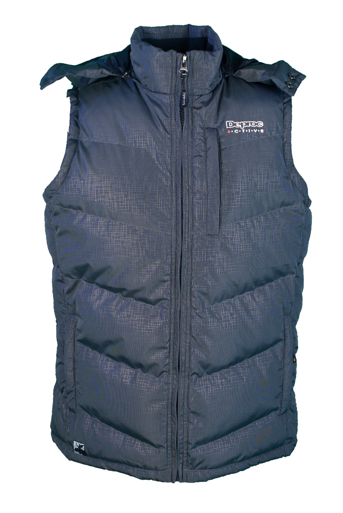 DEPROC Damen Weste Fiber Daunen Waddington Lady Anthrazitmuster