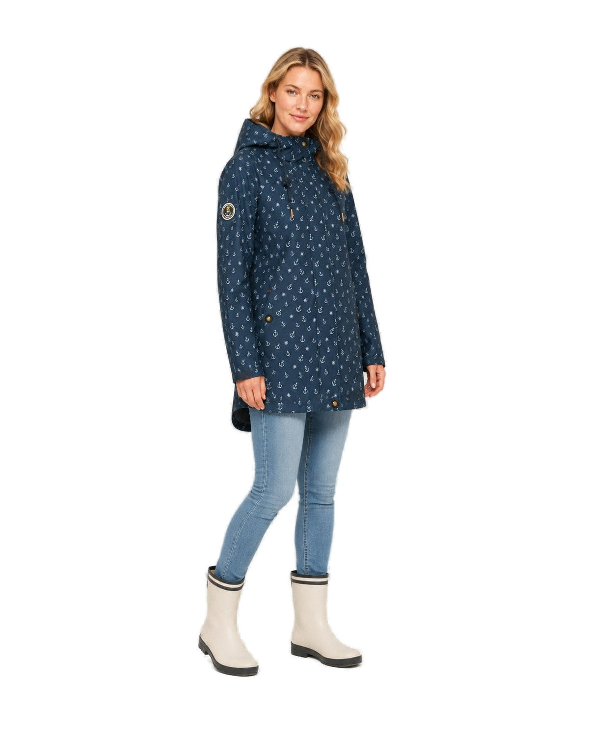 Softshellmantel #ankerglutschein Navy
