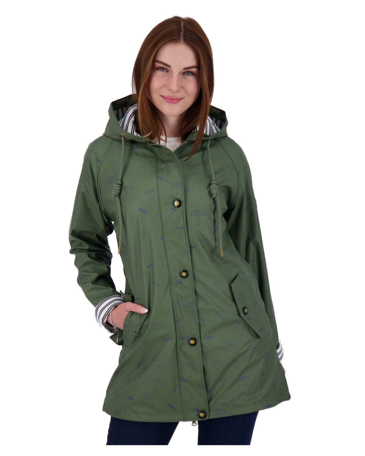 Regenmantel #ankerglutbucht Olive