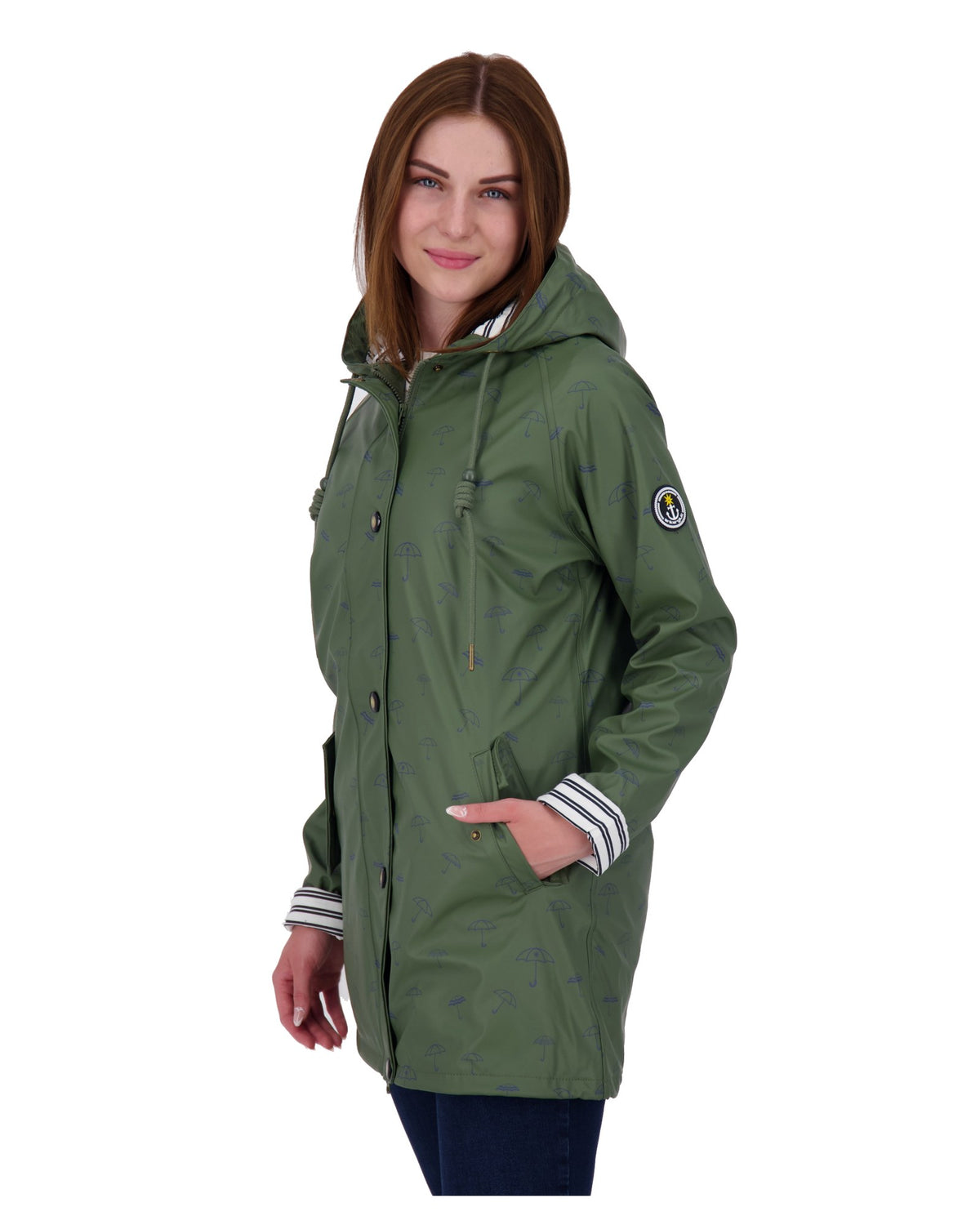 Regenmantel #ankerglutbucht Olive
