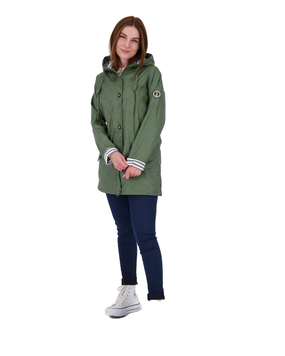 Regenmantel #ankerglutbucht Olive