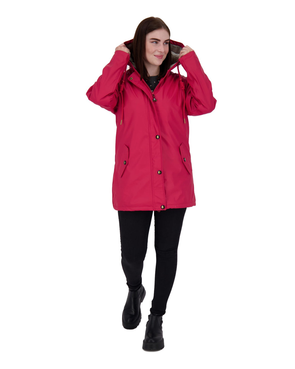 Friesennerz mit Fleece #ankerglutnebel Rot