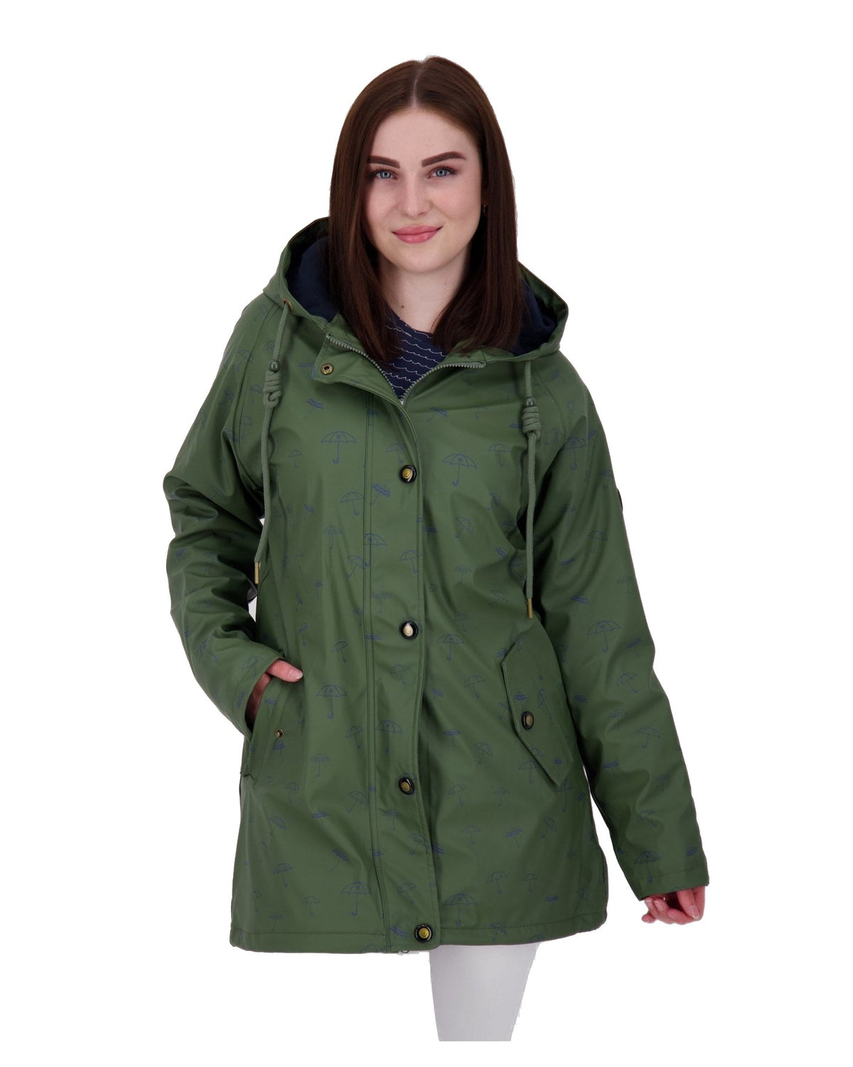 Regenmantel #ankerglutmeer Olive