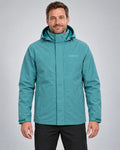 Mann trägt DEPROC LAVAL MEN Outdoorjacke in petrol, Vorderansicht