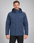 Mann trägt DEPROC LAVAL MEN Outdoorjacke in navy, Vorderansicht