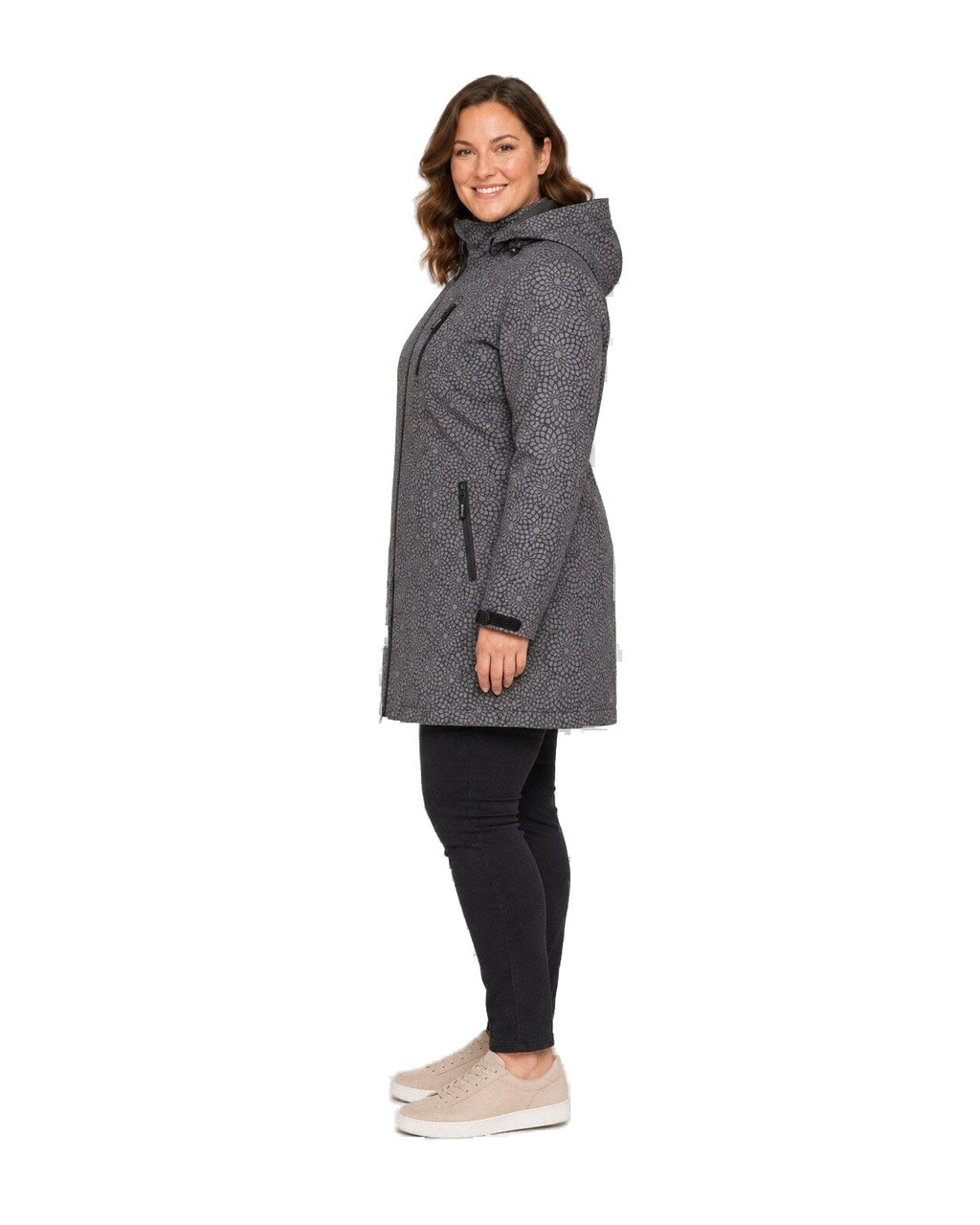 DEPROC Softshellmantel SHELBY X LONG WMN Schwarz