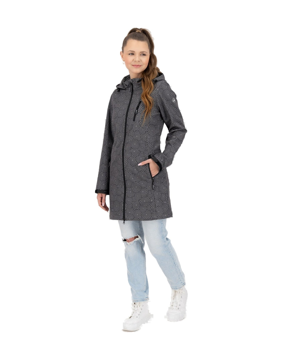 DEPROC Softshellmantel SHELBY X LONG WMN Schwarz